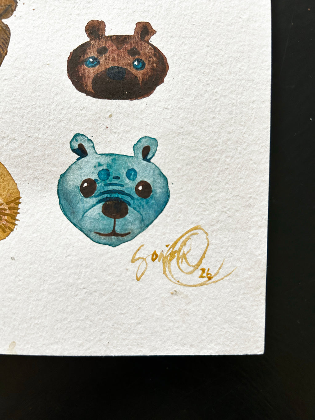 Taideteos Karhujen Sukukokous, 21 cm x 29,8 cm