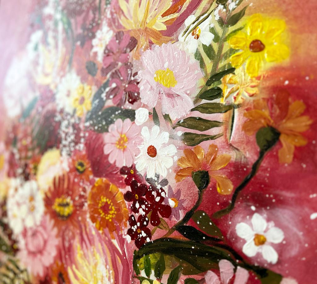 Akryylimaalaus Muistan Tänään Sinua, 80 cm x 100 cm