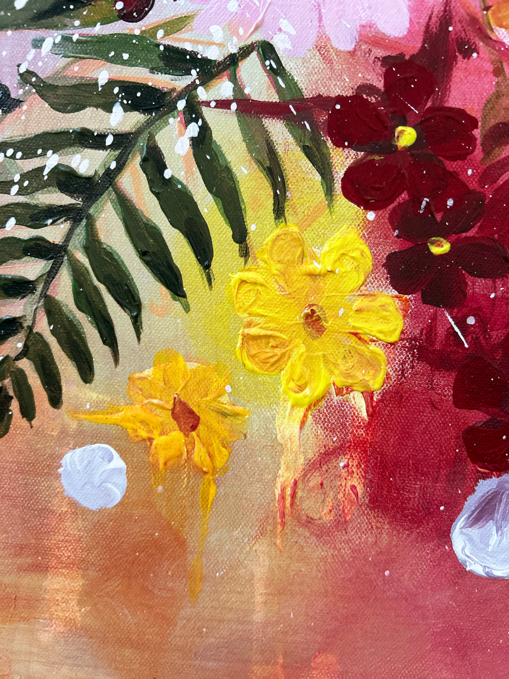 Akryylimaalaus Muistan Tänään Sinua, 80 cm x 100 cm