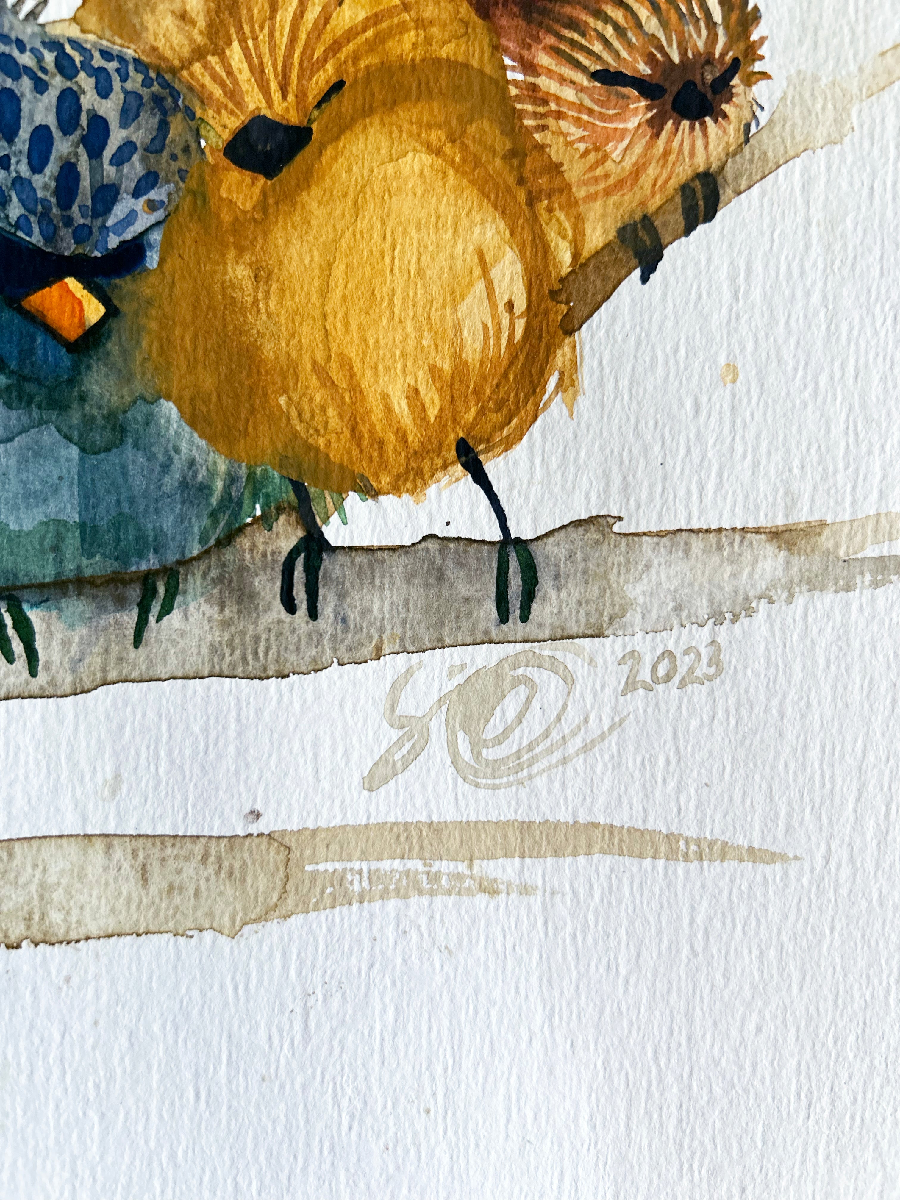 Taideteos Lintuperhe, 29 cm x 42 cm