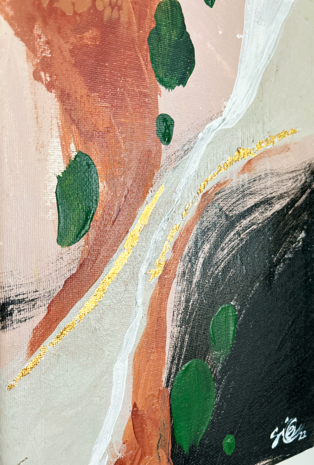 Akryylimaalaus Puutarha, 20 cm x 30 cm