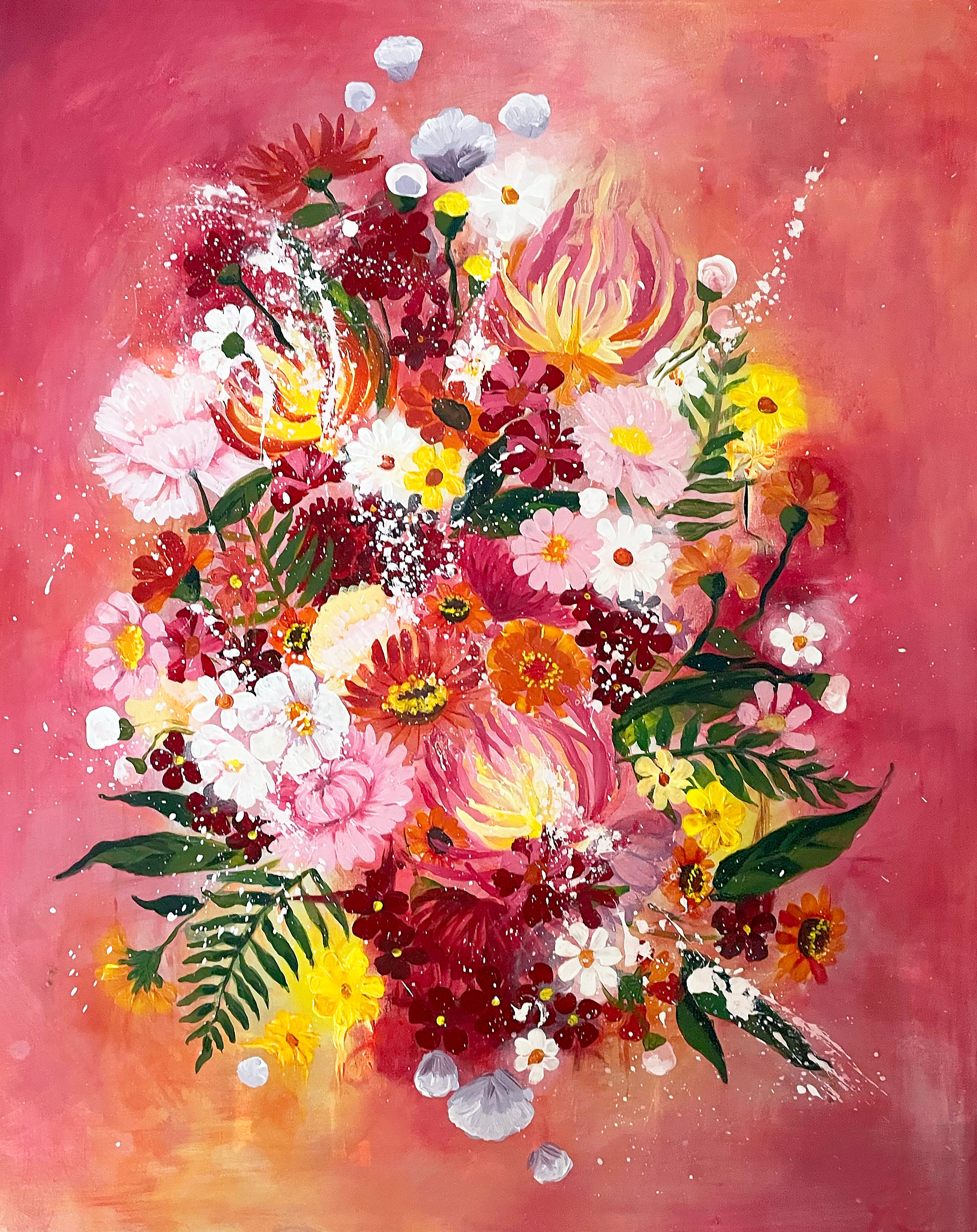 Akryylimaalaus Muistan Tänään Sinua, 80 cm x 100 cm