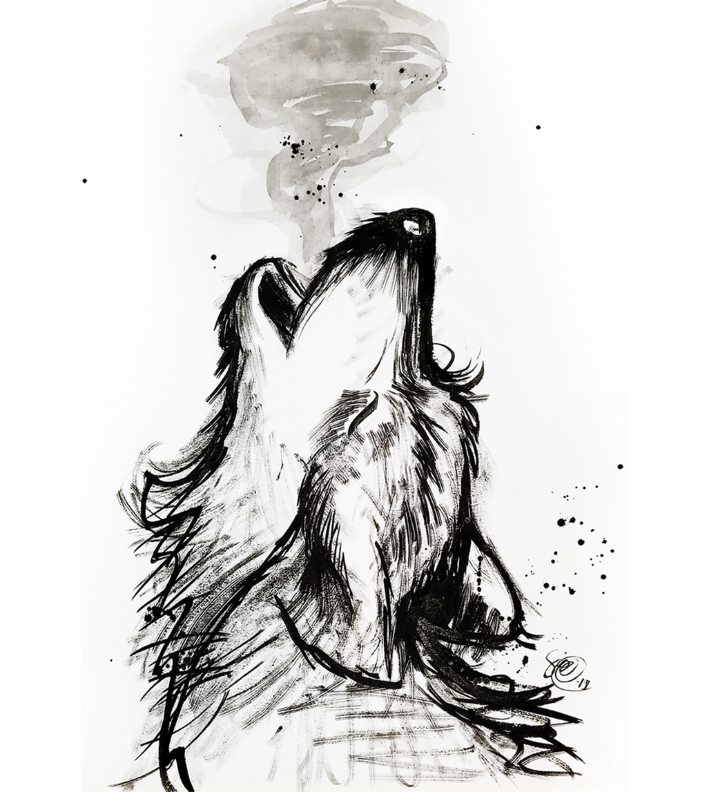 Pullomustemaalaus Susi, 30x40cm