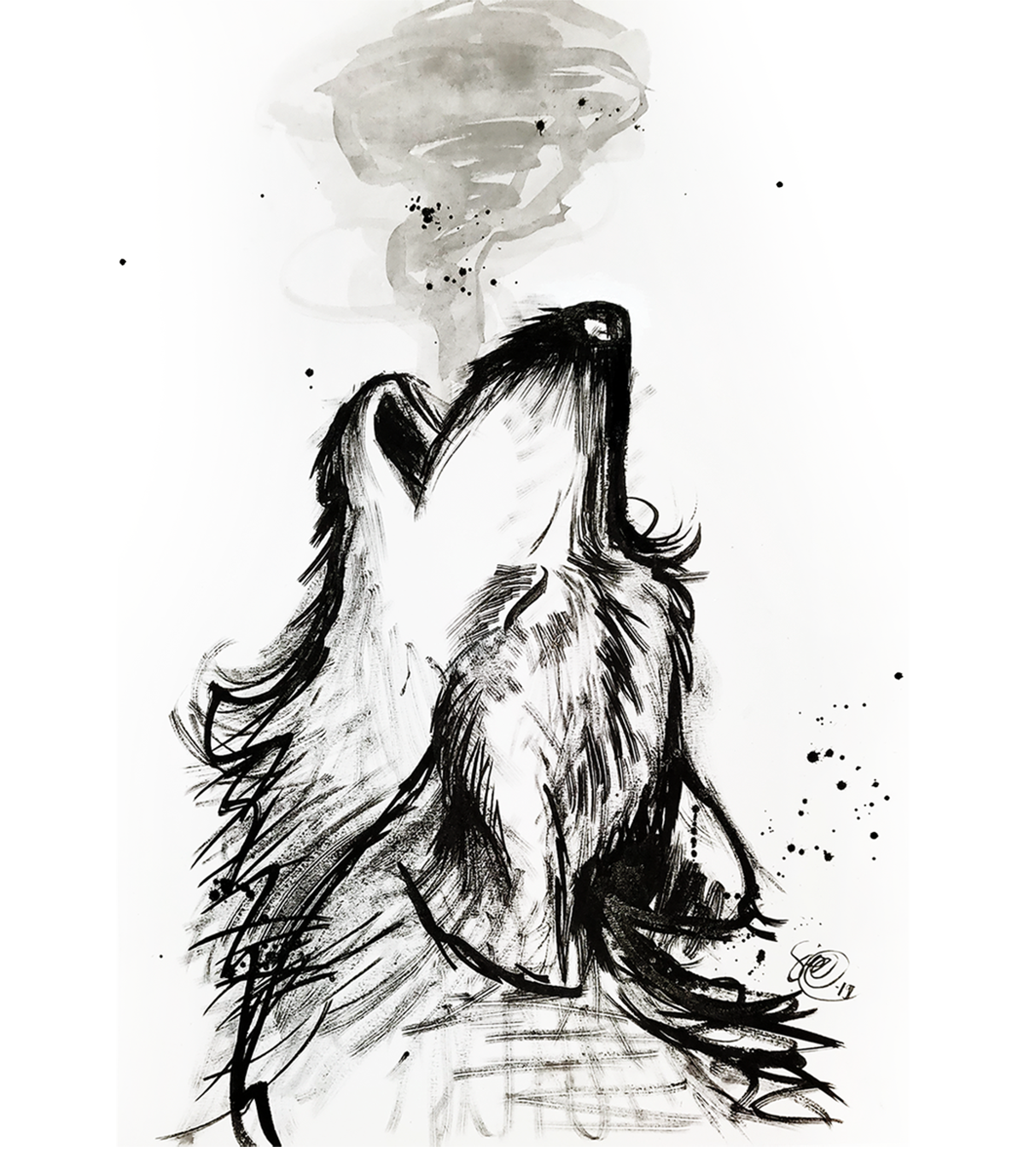 Pullomustemaalaus Susi, 30x40cm