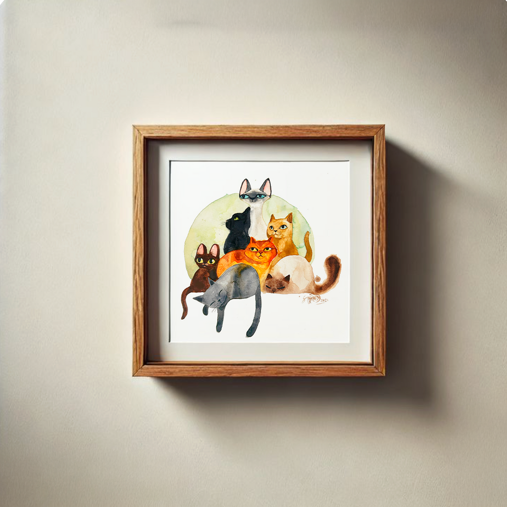 Taideteos Kissajengi, 29cm x 30cm