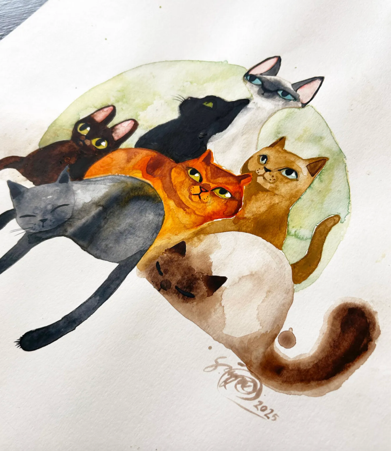 Taideteos Kissajengi, 29cm x 30cm