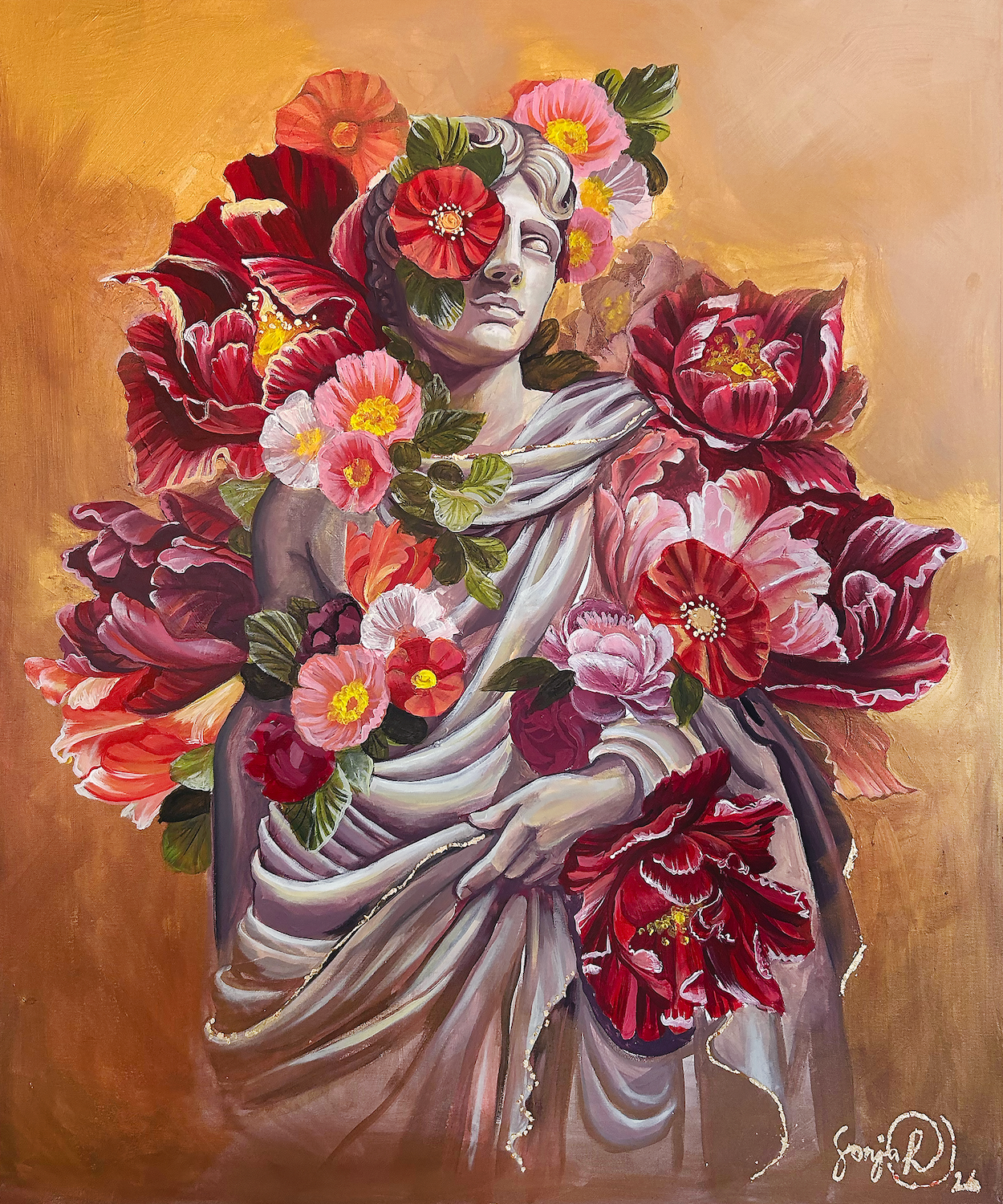Akryylimaalaus Sisäinen Hehku, 100 cm x 120 cm