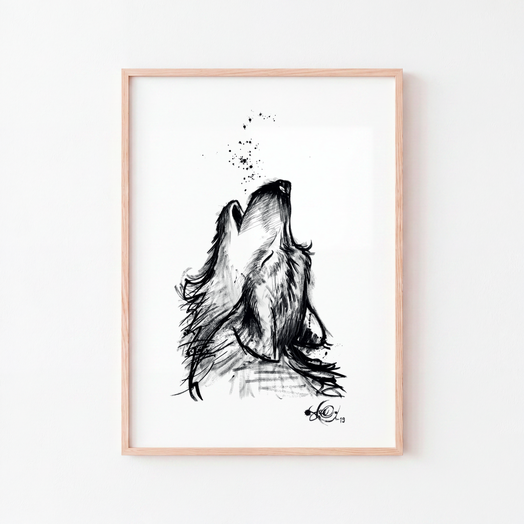 Pullomustemaalaus Susi, 41cm x 51cm