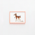 Akvarellimaalaus Bambi, 21 cm x 14,8 cm