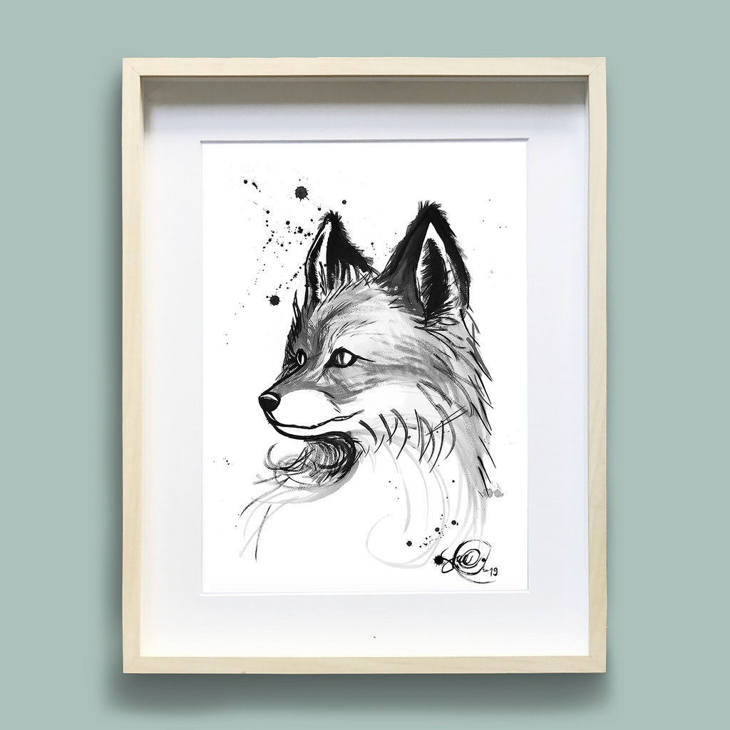 Pullomustemaalaus Kettu, 41cm x 51cm