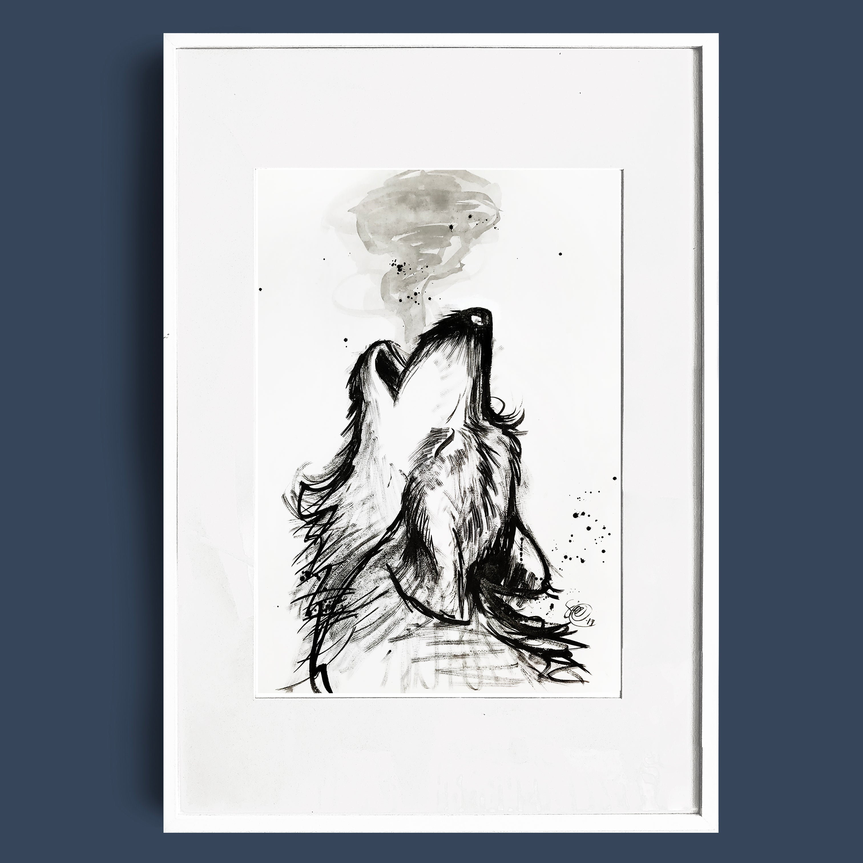 Pullomustemaalaus Susi, 30x40cm