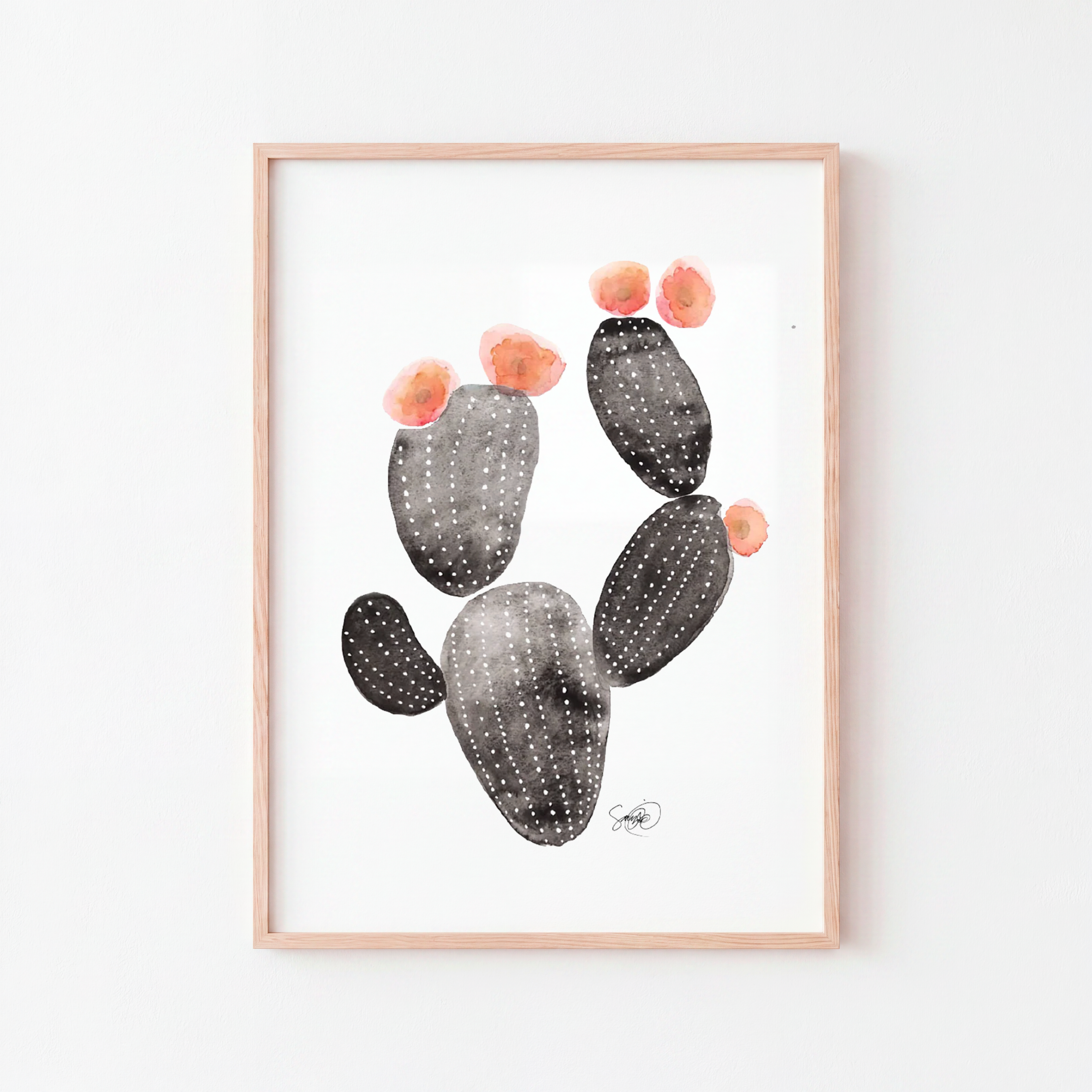 Taidejuliste Kaktus 2, 30 cm x 40 cm