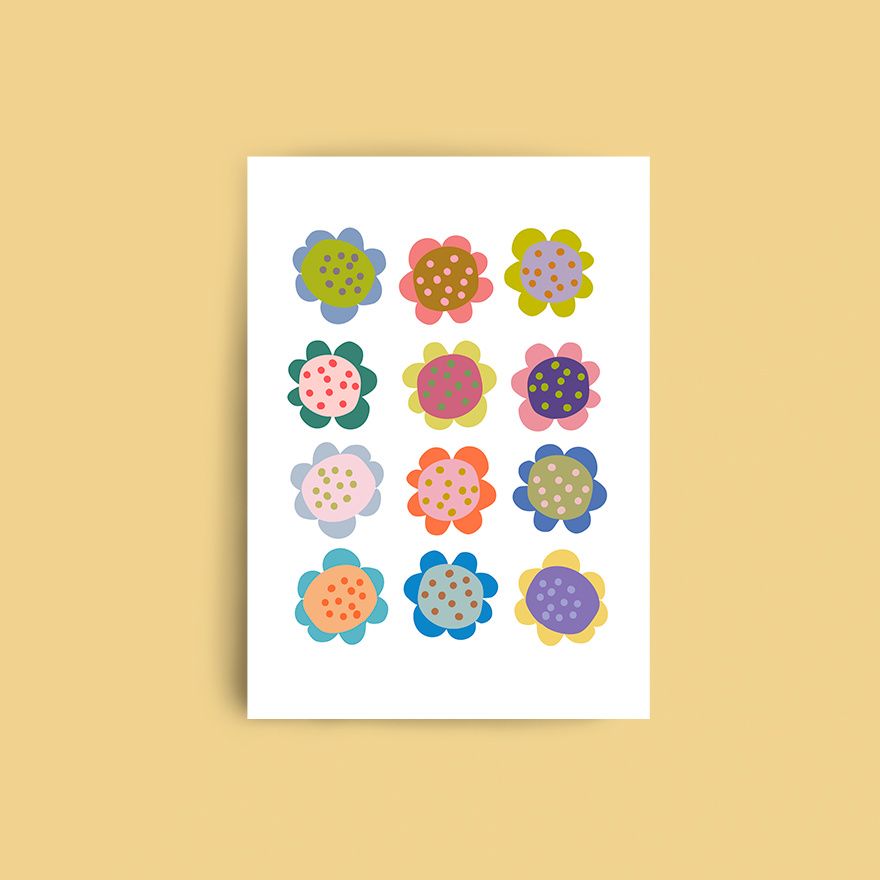 Card Flowers, A6