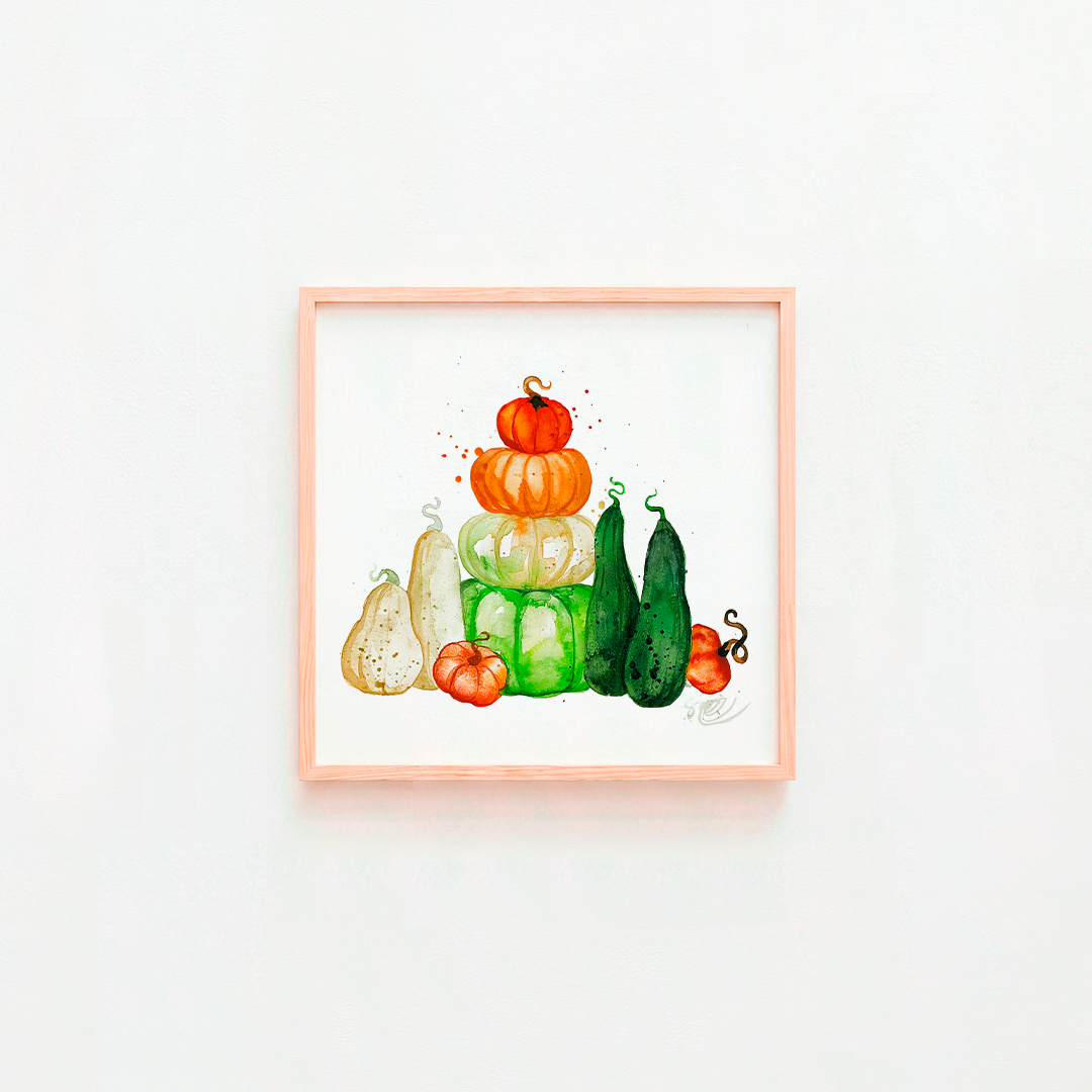 Artwork Pumpkins, 28cm x 42cm