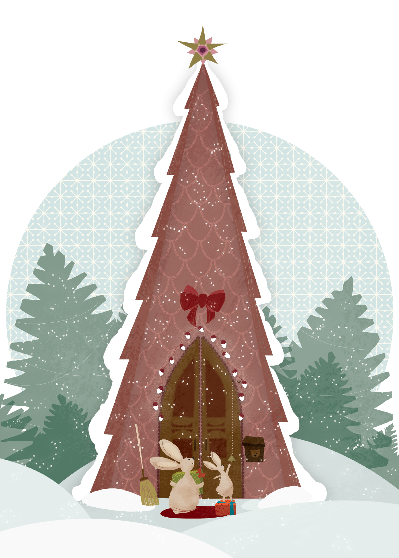 Christmas card Kuusimökki, A6
