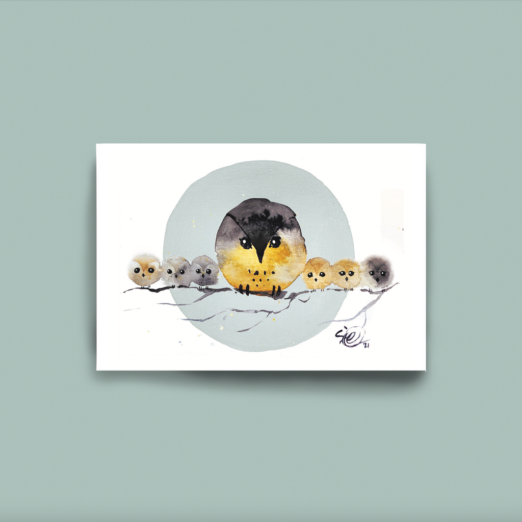 Kortti Linnut orrella, A6