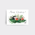 Christmas card Bullfinch family, A6