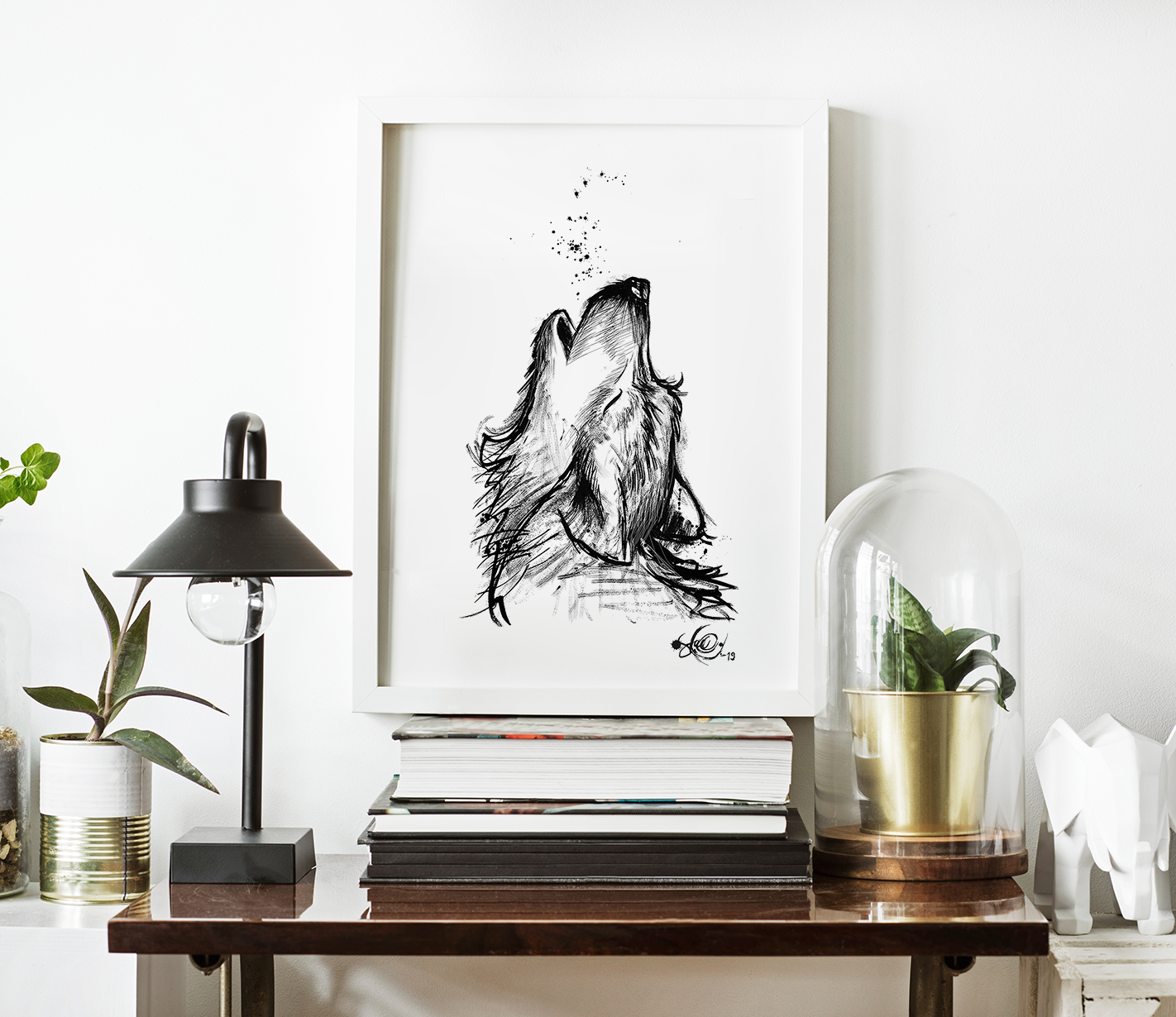 Pullomustemaalaus Susi, 30x40cm